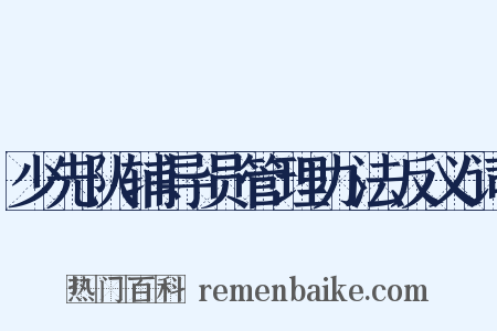 少先队辅导员管理办法反义词是什么意思的图片